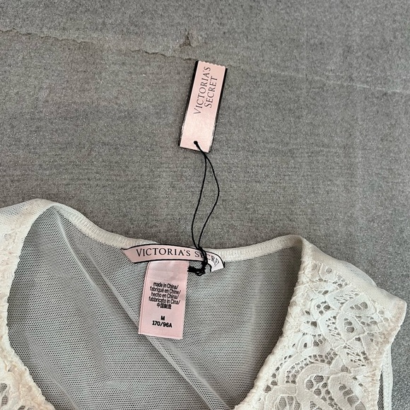 [M]Victoria Secret Teddy Lace Bodysuit in Soft Cream Sheer - Picture 4 of 7